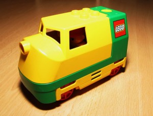 Lego Duplo Lok Diesel Lok Grün Gelb