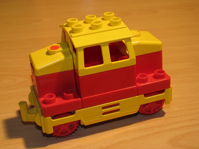 Lego Duplo Eisenbahn 2 Code Steine Action Bricks rot gelb push and go E-Lok #542 